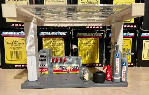 Slot Car Petrol Station Scene