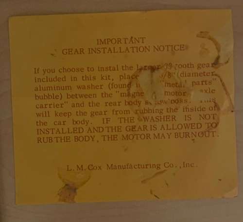 Cox BRM Formula 1 Car - Boxed With Original Pamphlets / Manuals