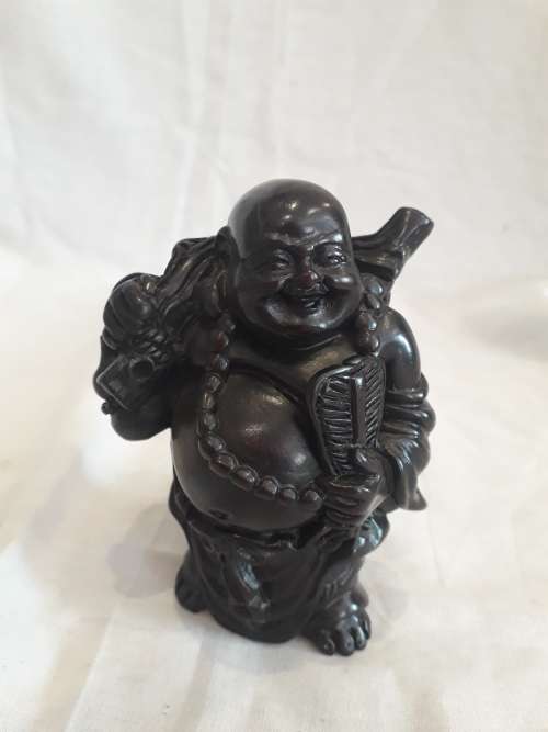 Set of  6 Resin Standing Laughing Buddah Ornament