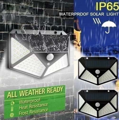 100LED Solar intersaction wall lamp solar light