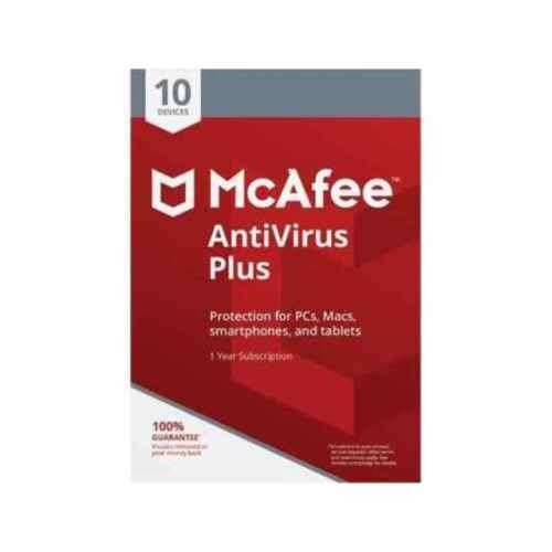 McAfee AntiVirus Plus - 1 Year 10 Devices Key - Anti Virus PC McAfee