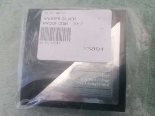 2017 KRUGERRAND 1oz Silver Proof Coin in SA Mint Box