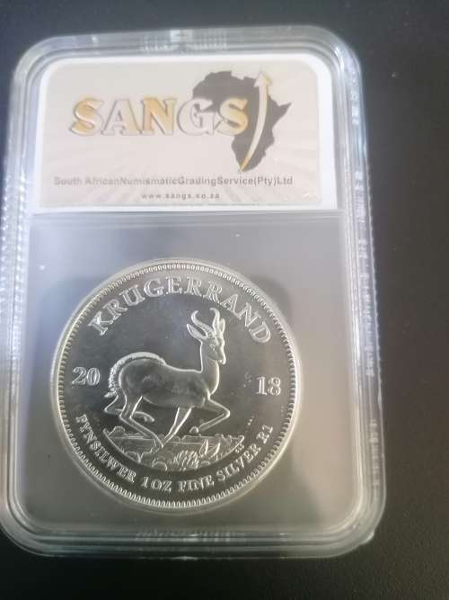 2018 Krugerrand Silver Graded MS 68