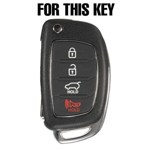 4 Button Silicone Car Key Cover Case For Hyundai iX35