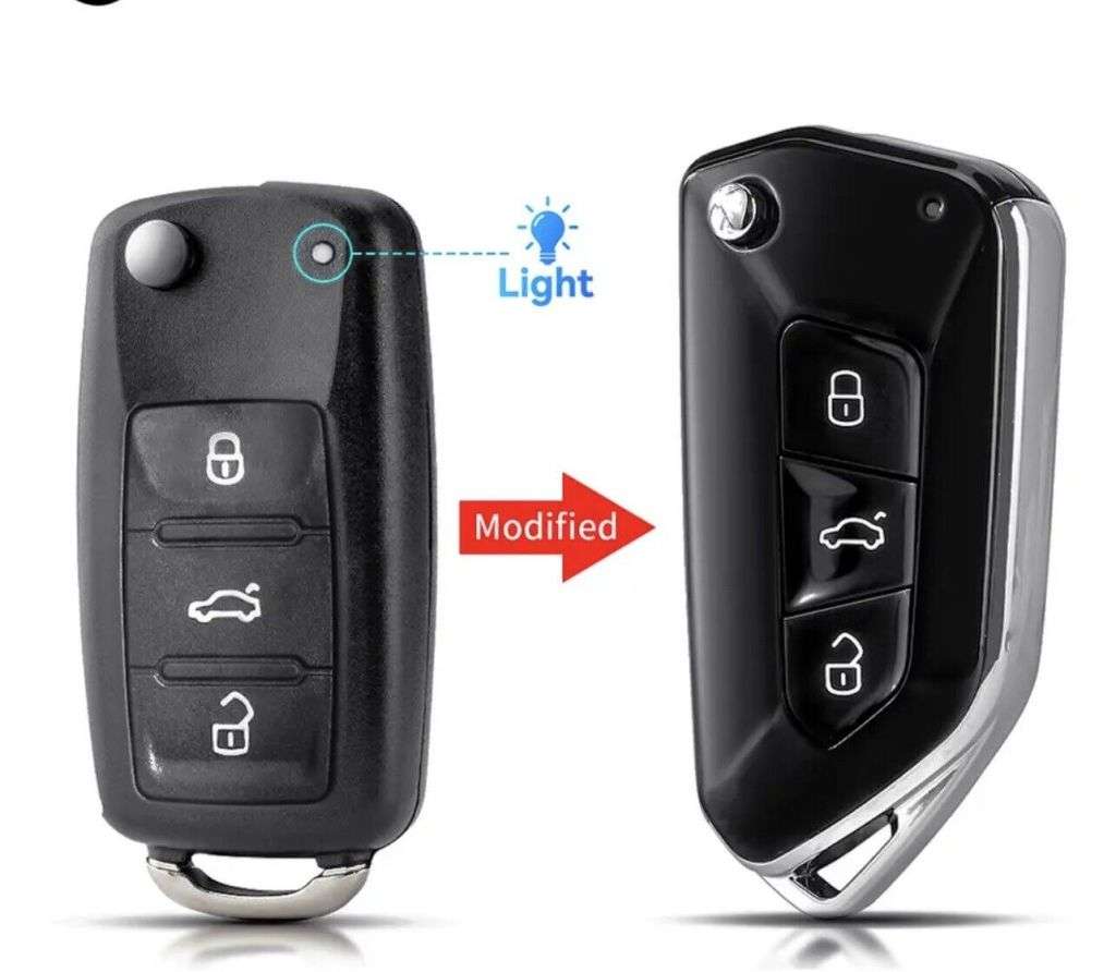 3 Button Golf 8 Style Modified Flip Shell Folding Remote Shell Car Key Case for  Golf Tiguan Polo
