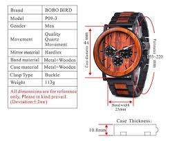 Mens Wooden Watch Classic Handmade Red and Sandalwood