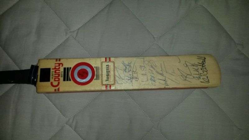 Cricket Memorabilia including Autographed Bats and Flags