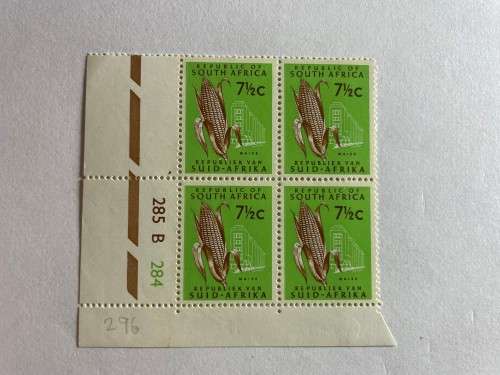 SACC 296 Control block of 4 of 7.5c