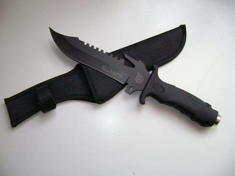 MAT BLACK USA SABER HUNTING KNIFE - VERY SHARP