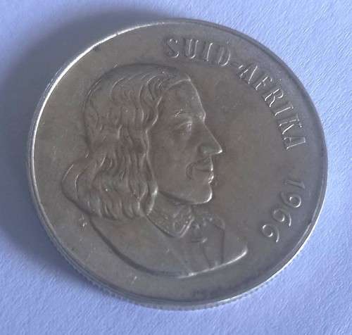 1966 RSA R1 Afrikaans (15g, 80% silver) - JAN VAN RIEBEECK - A MOUSTACHE TO BE PROUD OF!