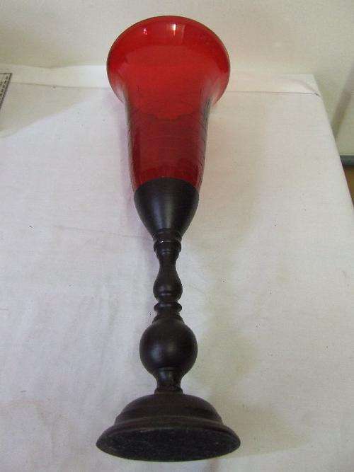 Beautiful red glass vase