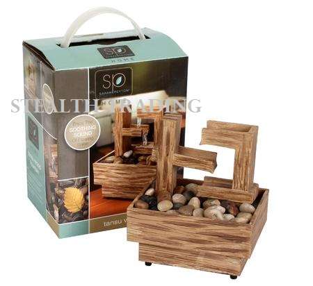 ORNAMENTAL NATURAL WOOD STYLE ASSORTED FOUNTAIN