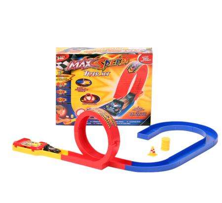 Max Speed Flyer Set Car on Tracks
