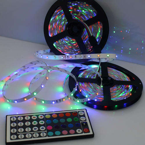 10M 2x5M 3528 SMD RGB 600 Led Car Lighting Strip Lamp + 44Key IR Remote Control