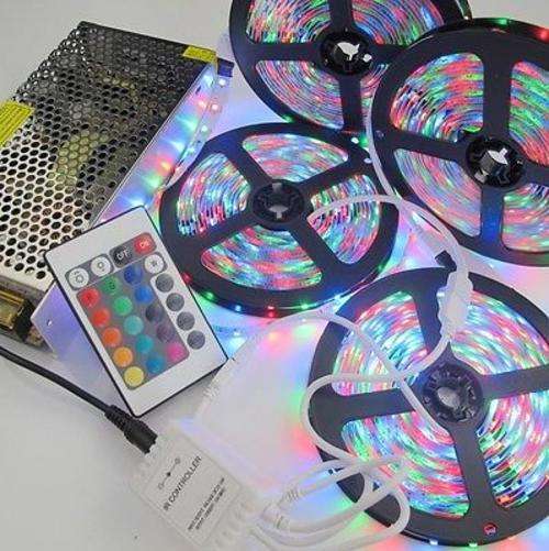 3528 RGB 20M 1200LEDs 4x5M LED Lamp Light Strip + IR Remote+ 10A Power Supply