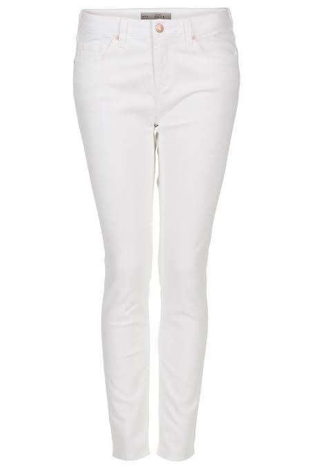 White Skinny Pants with Golden Buttons. Size 26 - 38 available