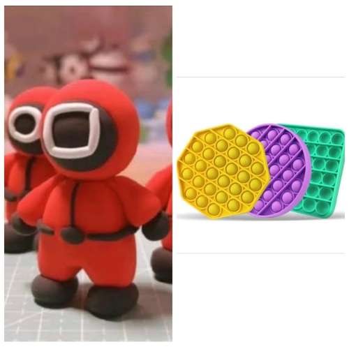 Toy Combo - Fidget popit + Squid Game Clay set