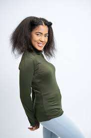 Green turtle Neck Shirt - Size Small