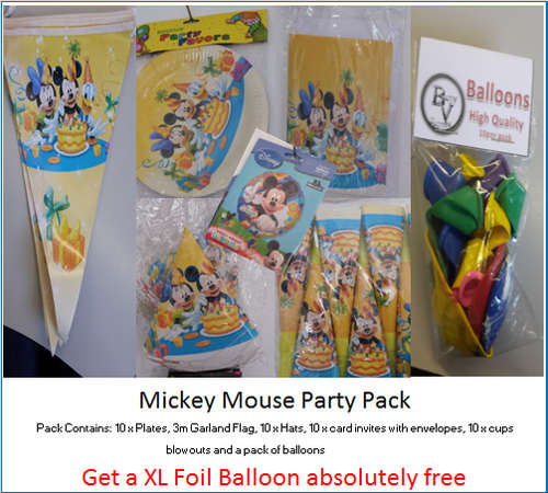 Mickey Mouse Party Pack - Free Foil Balloon
