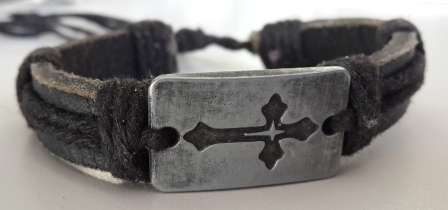 Leather Bracelet - Cross