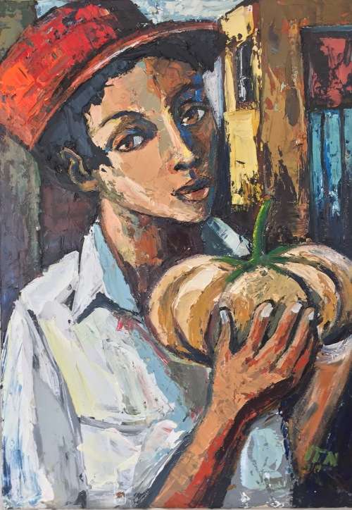 Stunning Itai Vangani original oil painting (60 x42 cm). Very low start. Investment art.