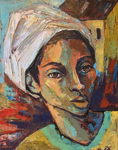 Fabulous Itai Vangani original oil painting (51 x41 cm). Very low start. Investment art.