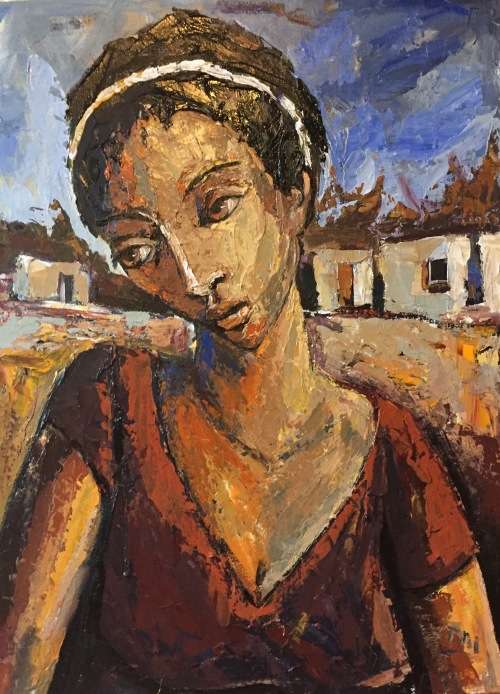 Stunning Itai Vangani original oil painting (61 x 45.5cm).. Investment art.