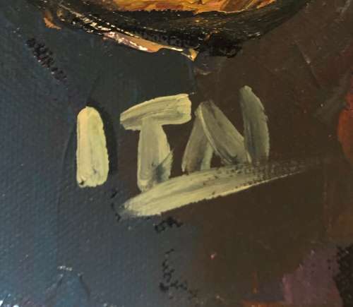 Spectacular Itai Vangani original oil painting on stretched canvas (91 x 61cm).