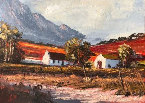 Stan Polson (SA 1971 -) original oil painting on canvas (30,5 x 22 cm).