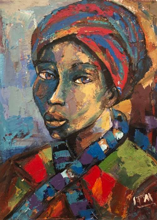 Fabulous Itai Vangani original oil painting (57 x 41 cm). Investment art.