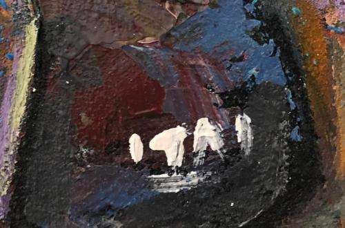 Fabulous Itai Vangani original oil painting (59 x 43 cm). Investment art.