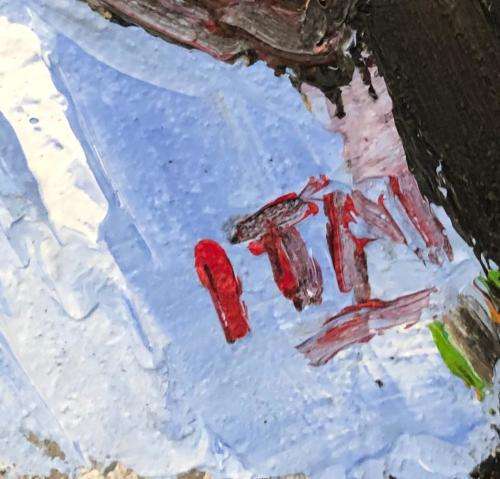 Fabulous Itai Vangani original oil painting (51 x 25 cm). Investment art.