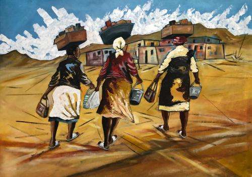 Lovely Francis Sibanda original oil painting (78 x 56 cm). Investment art.