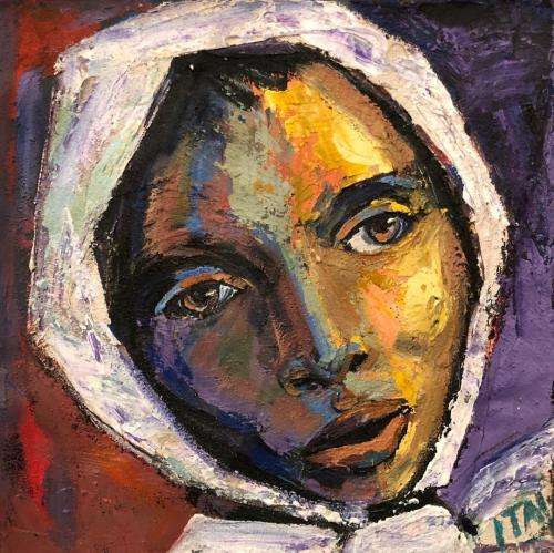 Beautiful Itai Vangani original oil painting (30 x 30cm). Investment art.