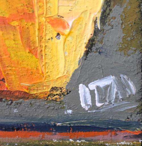 Fabulous Itai Vangani original acrylic and oil painting (88 x 71cm). Investment art.