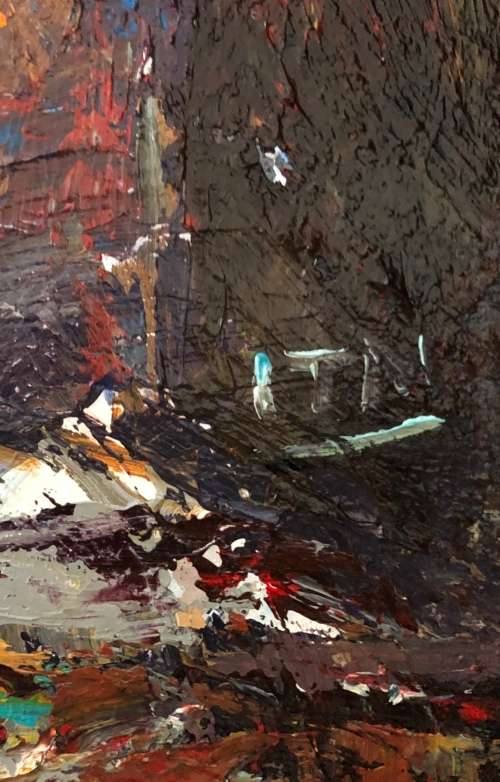 Stunning Itai Vangani original oil painting (59 x 42cm). Investment art.