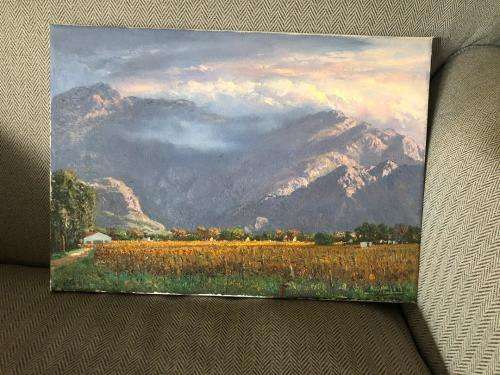 Lovely Casey van der Leek original oil painting on stretched canvas (35 x 25 cm).