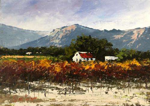 Stan Polson (SA 1971 -) original oil painting on board (25 x 35 cm).