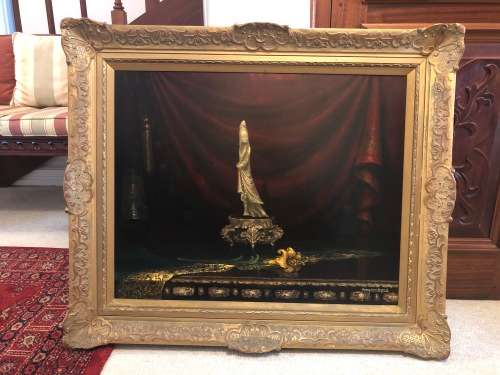 Fabulous Henry John Dykeman original acrylic and oil painting (75 x 59cm). Frame measures 97 x 82cm.