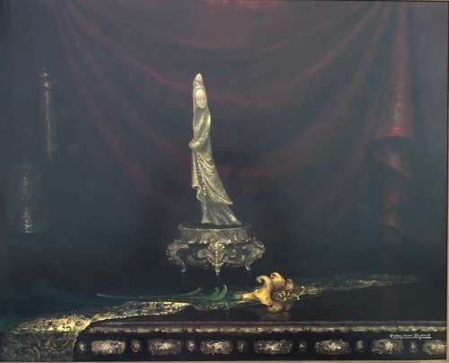 Fabulous Henry John Dykeman original acrylic and oil painting (75 x 59cm). Frame measures 97 x 82cm.