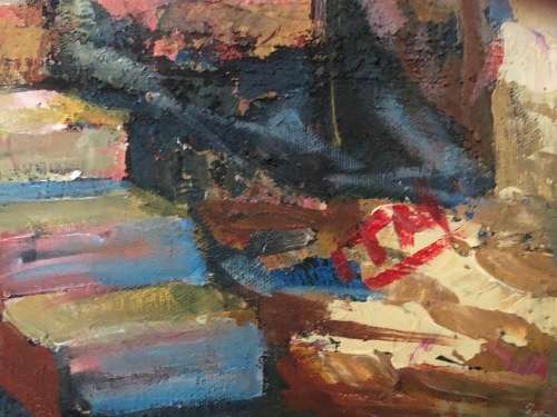 Fabulous Itai Vangani original acrylic and oil painting (92 x 62 x 4cm). Investment art.