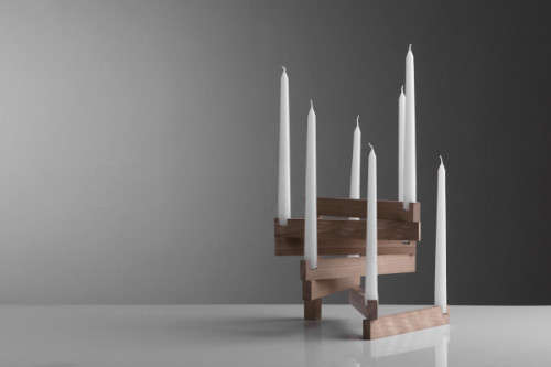 Wood Stack Candle Holder