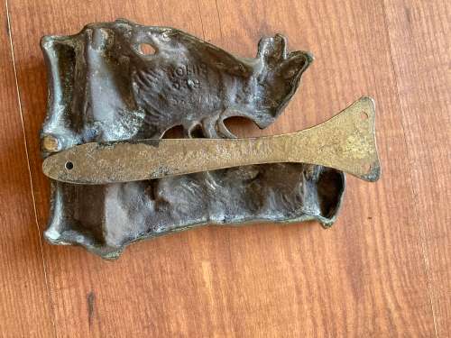 Vintage Brass Door Knocker Sealyham Terrier Dog