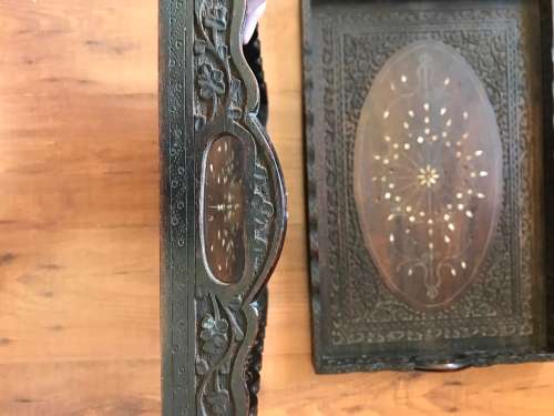 Set Of Vintage Hand Carved Serving Trays