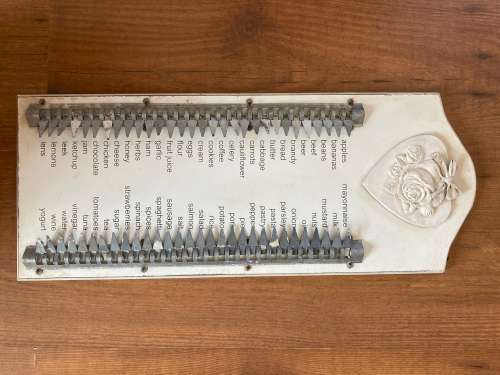 Vintage grocery shopping list