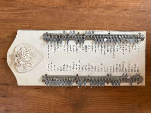 Vintage grocery shopping list