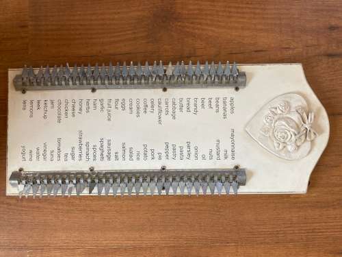 Vintage grocery shopping list