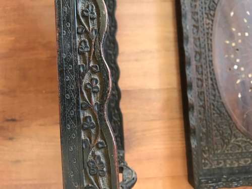 Set Of Vintage Hand Carved Serving Trays