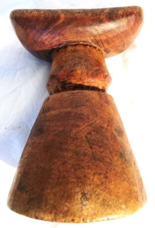 Collection of 3 Miniature African Head rests. Beautiful decorative item