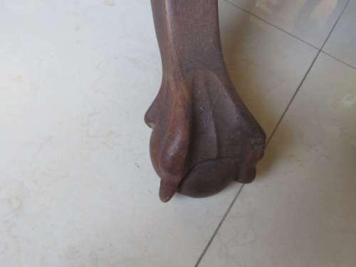 Imbuia 6 seater Dining Table with Glass top. Excludes the chairs